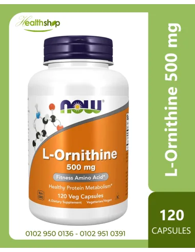 L-Ornithine 500 mg, 120 Veg Capsules