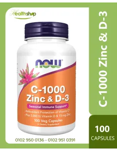 C-1000 Zinc & D-3 ,100 Veg Capsules