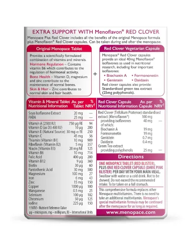 Menopace Red Clover - 56 Capsules & Tablets
