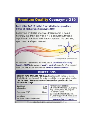 Ultra CoQ10, 50mg - 60 Tablets
