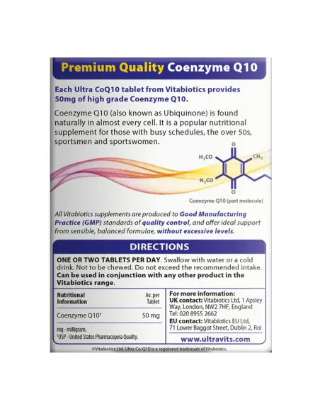 Ultra CoQ10, 50mg - 60 Tablets