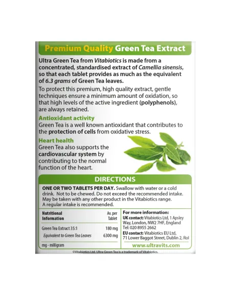 Ultra Green Tea 180mg - 30 Tablets