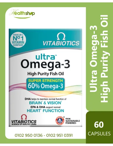 Ultra Omega-3 High Purity Fish Oil, 60 Capsules
