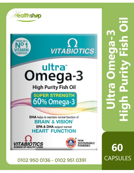 Ultra Omega-3 High Purity Fish Oil, 60 Capsules