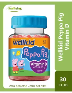 Wellkid Peppa Pig Vitamin D - 30 Soft Jellies  ( Best...
