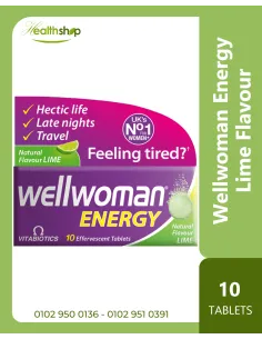 Wellwoman Energy Lime Flavour - 10 Effervescent Tablets