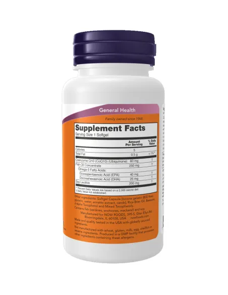 CoQ10 60 mg + Fish Oil - 60 Softgels