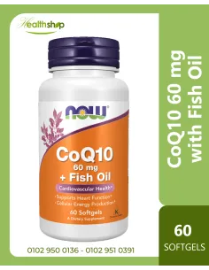CoQ10 60 mg + Fish Oil - 60 Softgels