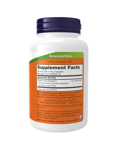 Acai 500 mg - 100 Veg Capsules