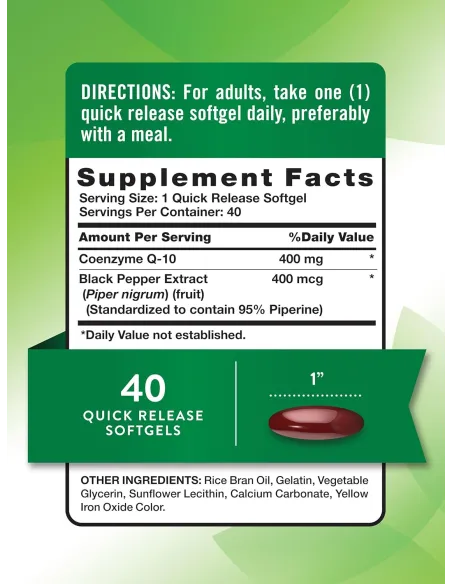 CoQ10 400mg - 40 Softgels
