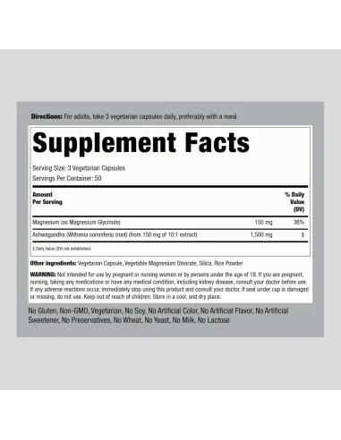 Magnesium Glycinate with Ashwagandha - 150...