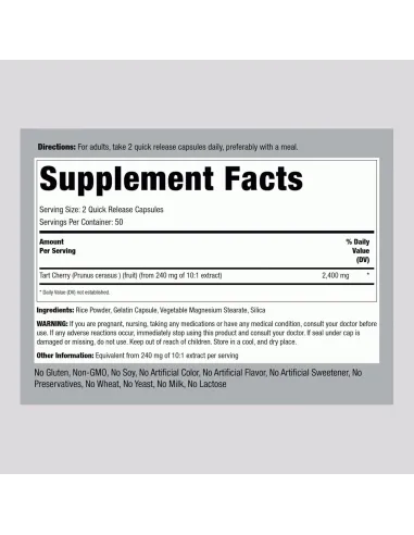 Ultra Tart Cherry 2400 mg - 100 Capsules
