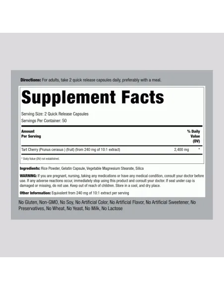 Ultra Tart Cherry 2400 mg - 100 Capsules