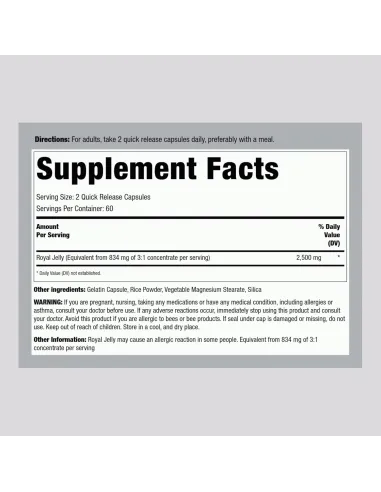 Royal Jelly 2500 mg - 120 Capsules