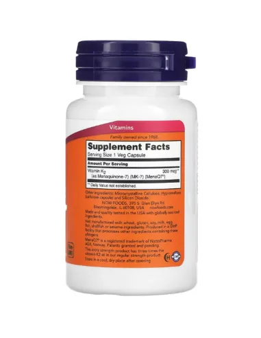 Vitamin K2 (MK-7), 300 mcg - 60 Veg Capsules