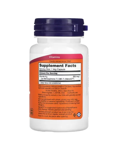 Vitamin K2 (MK-7), 300 mcg - 60 Veg Capsules