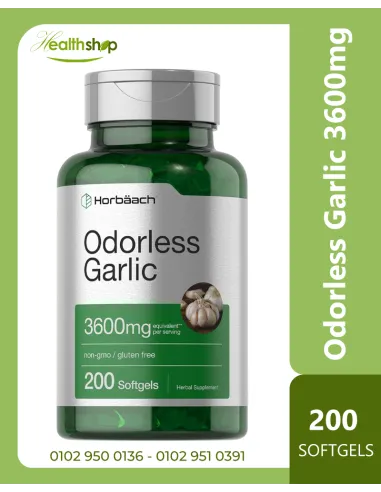 Odorless Garlic 3600 mg - 200 Softgels