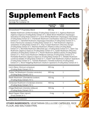 Lions Mane 20 in1 Mushroom - 60 Capsules