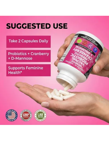 Women's Vaginal Probiotics with Cranberry - 60...