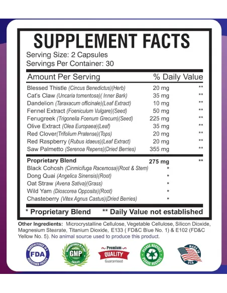 AMS MetrioMed Fertility Support for Women - 60 Capsules  ( Best Before 1/2027 )