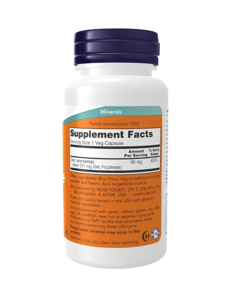 Zinc Picolinate 50mg - 120 Capsules