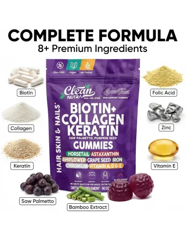 GrowVana Hair Growth Gummies, Biotin + Collagen...