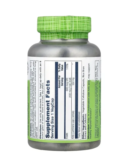 كيلب ٥٥٠ ملغ مع حمض الفوليك لدعم صحة الغدة الدرقية والطاقة والتمثيل الغذائي - ١٨٠ كبسولة نباتية