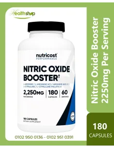 Nitric Oxide Booster 2250mg Per Serving - 180 Capsules