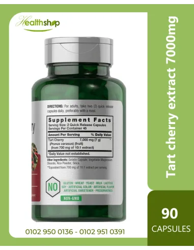 Tart cherry extract 7000mg - 90 Capsules