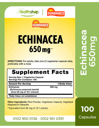 Echinacea 650mg - 100 Capsules ( best Before...