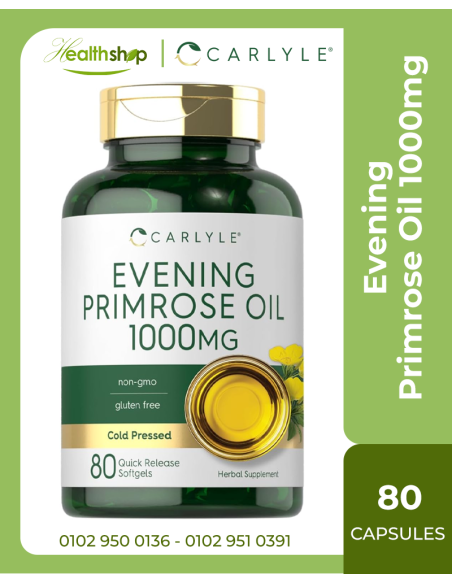 Carlyle Evening Primrose Oil 1000mg - 80 Softgels ( Best Before 12-2026 )