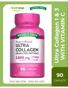 Ultra Collagen 3000 MG HYDROLYZED TYPE 1 & 3 WITH VITAMIN...