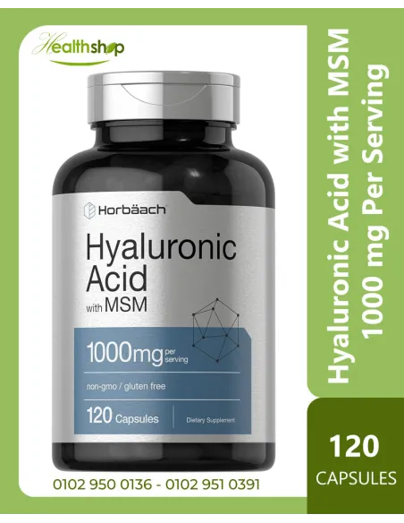 Hyaluronic Acid with MSM 1000 mg Per Serving - 120 Capsules