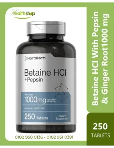Betaine HCl With Pepsin & Ginger Root, 1000 mg Per...