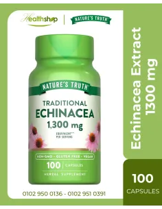 Echinacea Extract 1300 mg - 100 Vegetarian Capsules (...