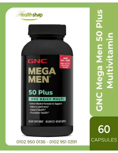 GNC Mega Men 50 Plus Multivitamin - 60 Capsules