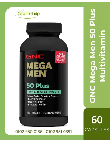 GNC Mega Men 50 Plus Multivitamin - 60 Capsules