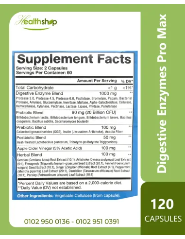 Digestive Enzymes Pro Max - 120 Capsules