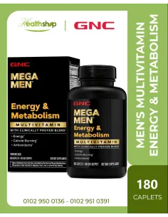 GNC Mega Men Multivitamin Energy & Metabolism - 180 Caplets