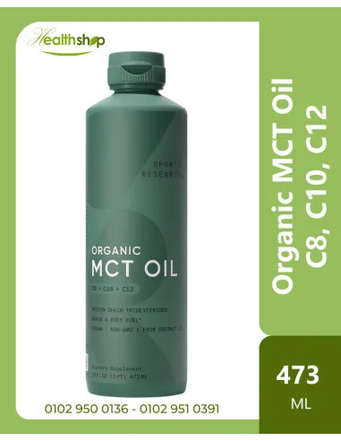 زيت MCT عضوي (C8، C10، C12) - 473 مل