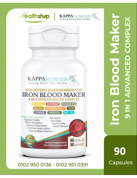 Iron Blood Maker / 9 IN 1 ADVANCED COMPLEX - 90 Capsules ( Best Before 11-2026 )