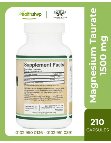 Magnesium Taurate 1500mg per Serving - 210...