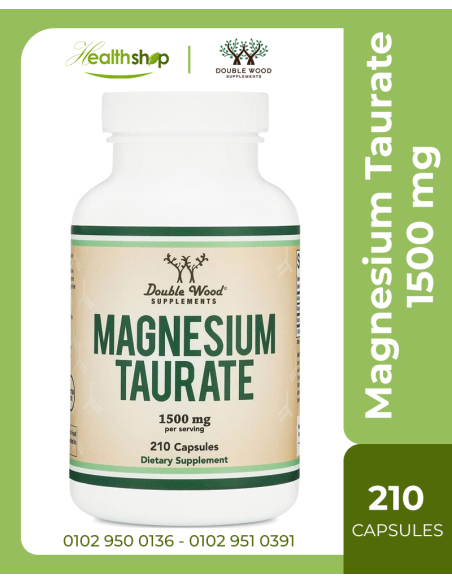 Magnesium Taurate 1500mg per Serving - 210 Vegan Capsules