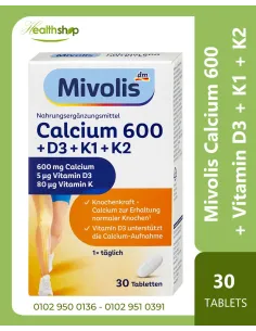Calcium 600 + Vitamin D3 + Vitamin K1 + K2  - 30 tablets