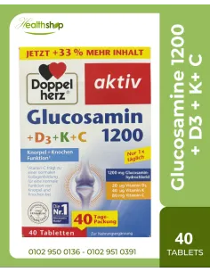 Doppelherz Glucosamine 1200 + D3 + K+ With Vitamin C - 40...