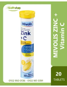 MIVOLIS ZINC + Vitamin C effervescent - 20 Tablets