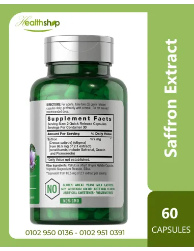 Saffron Extract - 60 Capsules