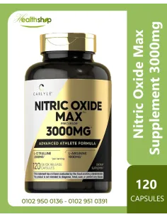 Nitric Oxide Max Supplement 3000mg - 120 Capsules