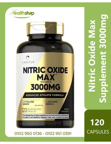 Nitric Oxide Max Supplement 3000mg - 120 Capsules