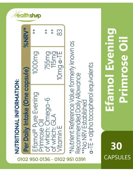 Efamol Evening Primrose Oil 1000mg - 30 Capsules